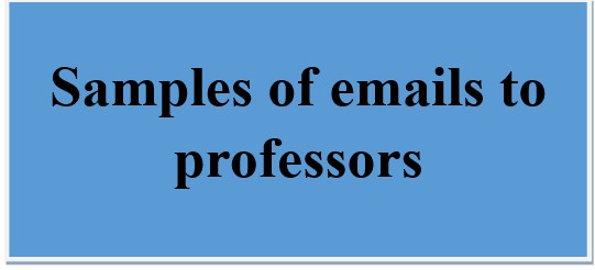 Samples of emails to professors